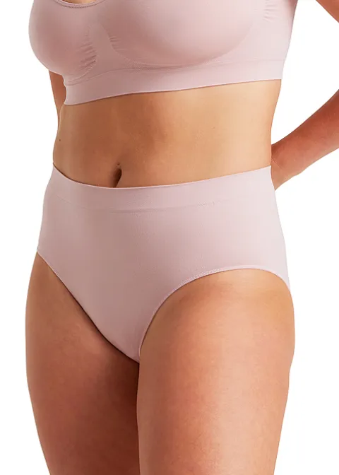 Briefs-Ambra Bare Essentials Soft Tones Recycled Nylon Midi Brief Lilac Taupe