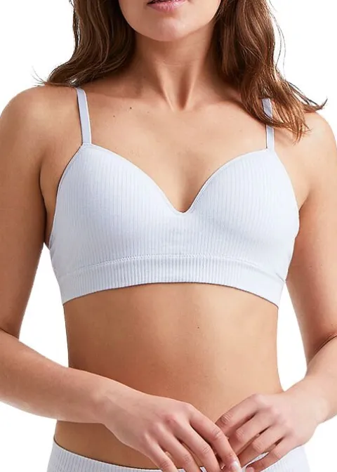 Bras-Ambra Organic Cotton Rib Longline Bra