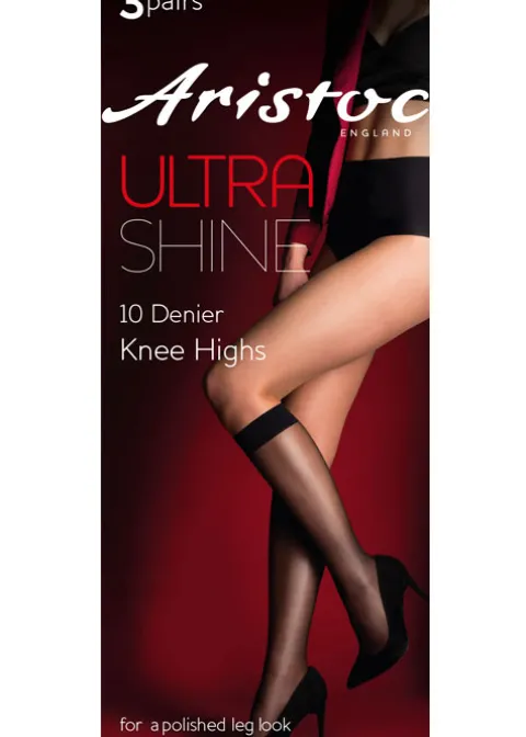 Knee Highs-Aristoc Ultra Shine Knee Highs 3Pp