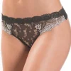 Briefs-Aubade Belle D Ispahan Thong Brief Or Noir