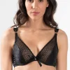 Bras-Aubade Femme Plunging Triangle Bra Black