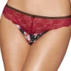 Briefs-Aubade Fleurs De Plaisir Thong Brief Fleurs Ebene