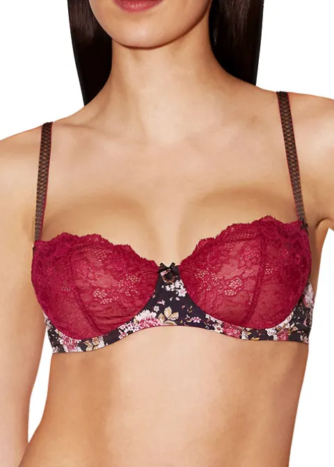 Bras-Aubade Fleurs De Plaisir Half Cup Bra Fleurs Ebene