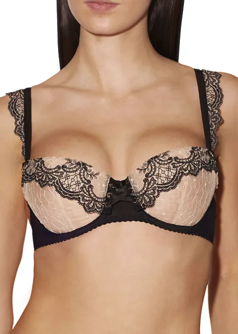 Bras-Aubade Passion Nocturne Half Cup Bra Natural Black