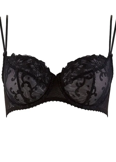 Bras-Aubade Wandering Love Balconette Bra Black