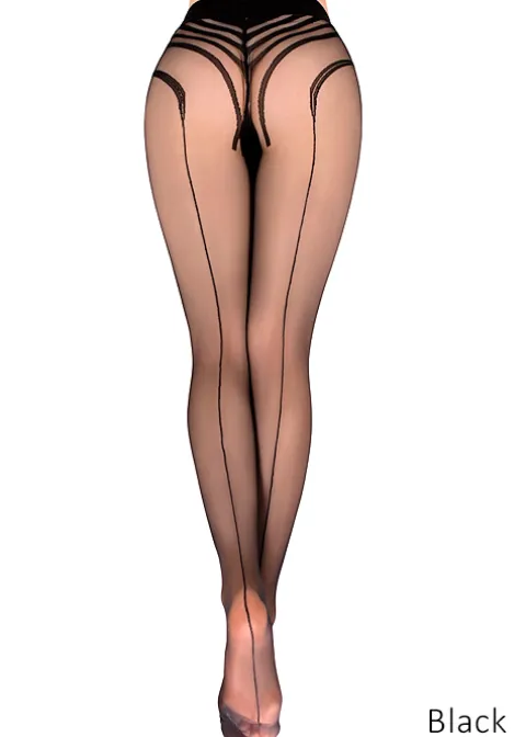 Tights-Ballerina Cora Striped Backseamed Tights