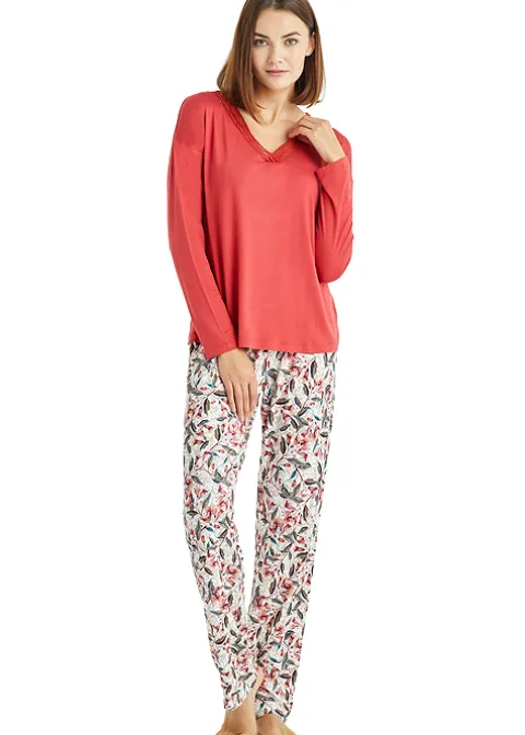 Pyjamas-Blackspade Long Pyjama Set Mineral Red