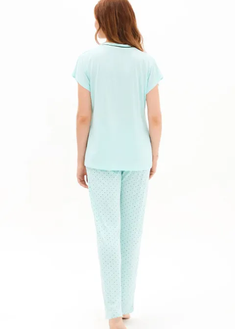 Pyjamas-Blackspade Point Dot Pyjamas Mint Point