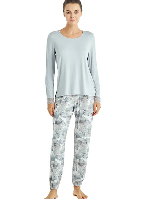 Pyjamas-Blackspade Winter Vibes Cuffed Long Pj Set Winter Grey