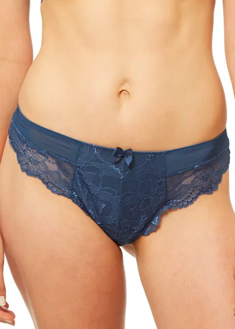 Briefs-* Blush Harlow Lace Thong French Blue