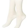 Socks-Charnos Cashmere Cable Socks Cream