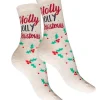 Socks-Charnos Holly Jolly Christmas Stud Socks Beige Mix