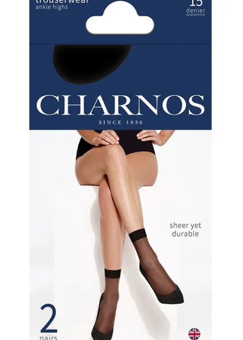 Ankle Highs-Charnos Sheer Ankle Highs 2 Pair Pack