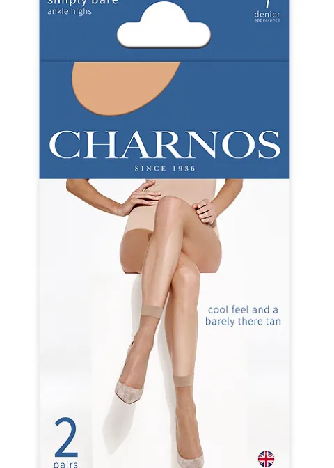 Ankle Highs-Charnos Simply Bare Ankle Highs 2Pp Natural Tan