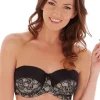 Bras-Cindylove Charnos Superfit Lace Strapless Bra Black Nude