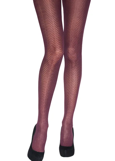 Tights-Charnos Tulle Chevron Tights