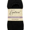 Toe Covers/Footlets-Couture Cushion Sole Footlets 3 Pair Pack Black