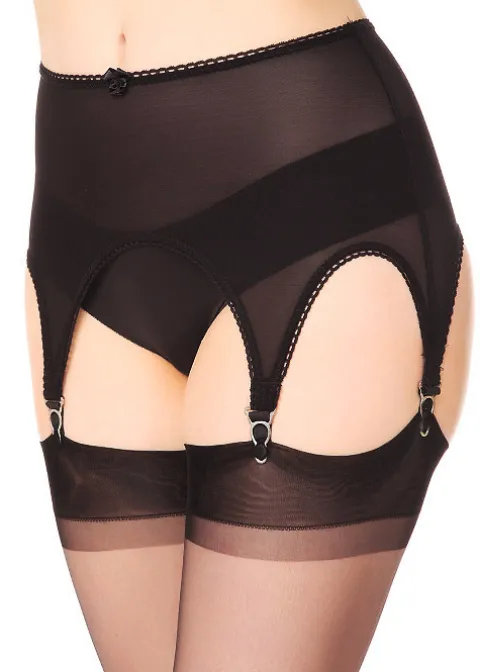 Suspender Belts-Elaine Edwards 6 Strap Powernet Suspender Belt