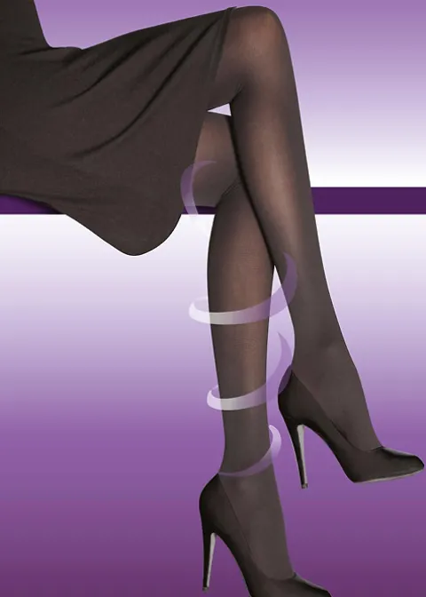 Tights-Elbeo Active Firm Support 40 Denier Opaque Tights Cafe Creme