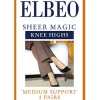 Knee Highs-Elbeo Sheer Magic Support Knee Highs 2Pp