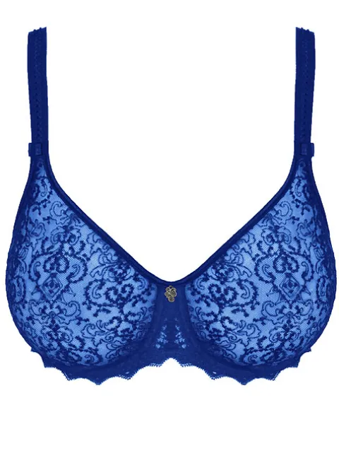 Bras-Empreinte Cassiopee Lace Underwired Bra Caribbean Blue