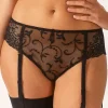 Suspender Belts-Empreinte Ginger Tanga Brief With Suspender Straps