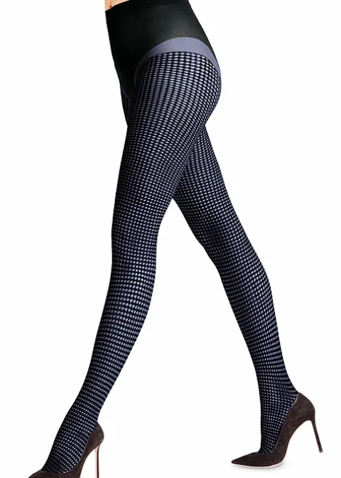 Tights-Falke Houndstooth Tights Houndstooth Powder