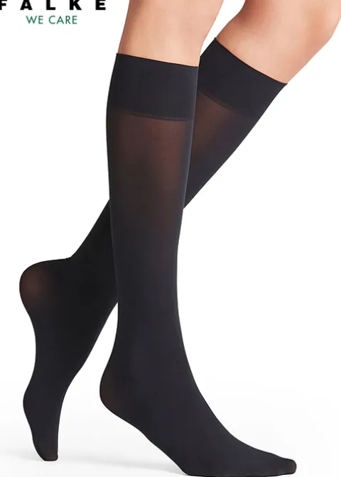 Knee Highs-Falke Pure Matt 50 Sensitive Top Woman Knee High