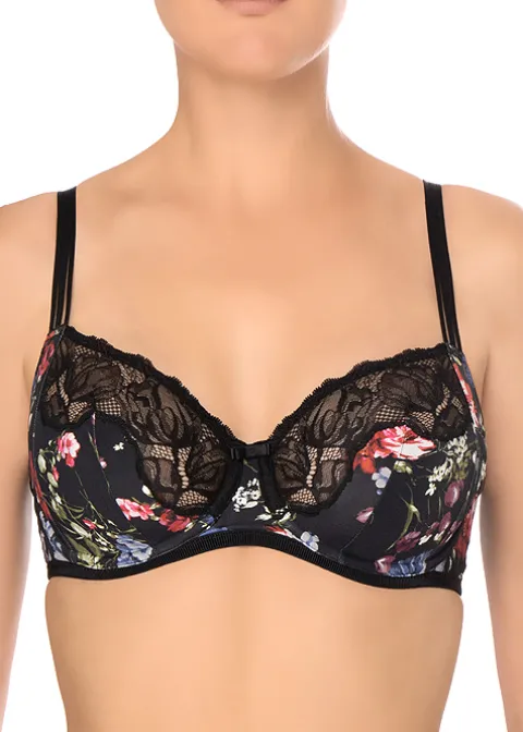 Bras-Felina Conturelle Midnight Flowers Underwired Bra Black