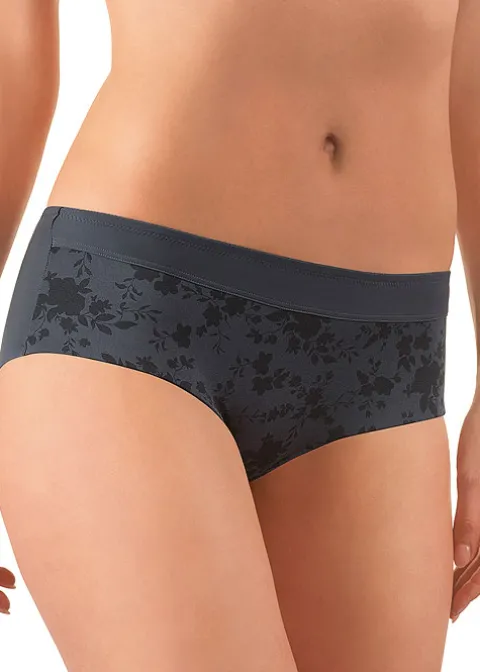 Briefs-Felina Conturelle Solid Flower Shorty Brief Crabon Black