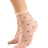 Ankle Highs-Fiore Crush Patterned Heart Ankle High Nude