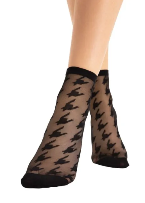 Ankle Highs-Fiore Rita Patterned Sock