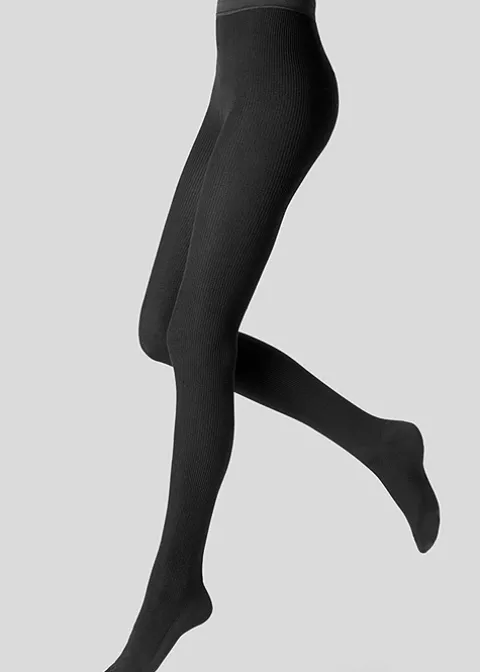 Tights-Fogal Nepal Wool Silk And Cashmere Tights Noir