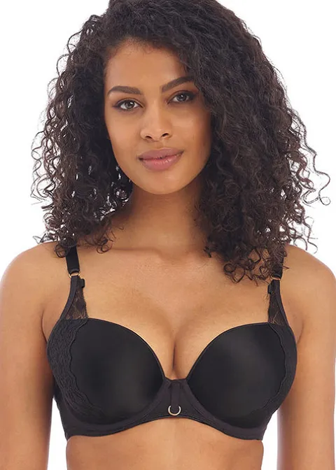 Bras-Freya Temptress Underwired Moulded T-Shirt Bra Black