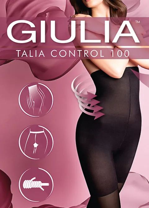 Tights-Giulia Talia Control 100 Tights Nero