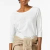 Loungewear-Goldbergh Raven 3/4 Sleeve Top White