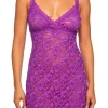 Chemises-Hanky Panky Cross Dyed Chemise Purple Velvet