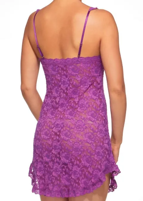 Chemises-Hanky Panky Cross Dyed Chemise Purple Velvet