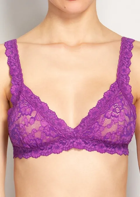 Bras-Hanky Panky Cross Dyed Padded Bralette Purple Velvet