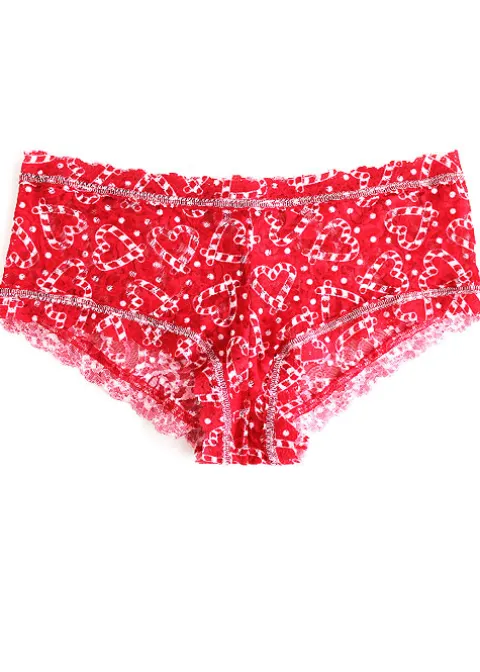 Briefs-Hanky Panky I Heart Peppermint Boy Short Red