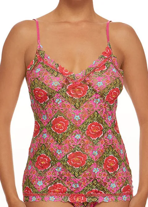 Camisoles & Vests-Hanky Panky Pearl River Peonies V Front Cami Pearl River Peonies Print