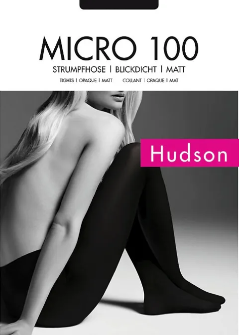 Tights-Hudson Micro 100 Tights Black