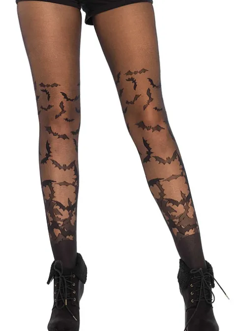 Tights-Leg Avenue Bat Wing Sheer Tights Black