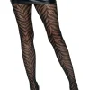 Tights-Leg Avenue Zebra Net Tights Black