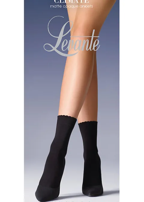 Ankle Highs-Levante Climate Matte Opaque Anklet Nero