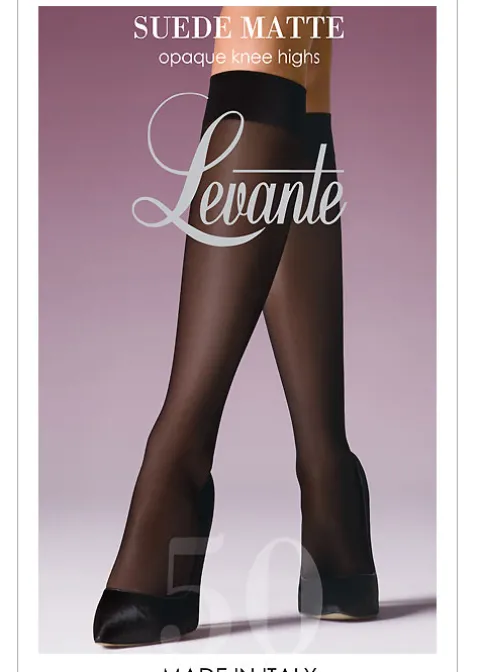 Knee Highs-Levante Suede Matte 50 Denier Knee Highs