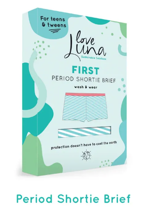 Briefs-Love Luna Teens First Period Shortie Brief