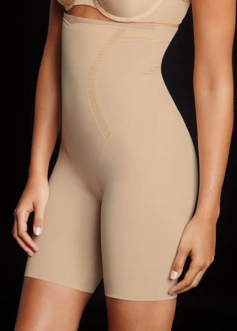 Shapewear-Maidenform Bottom Solutions High Waist Thigh Slimmer Nude