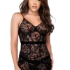 Nightwear-Mary Portas Mapale Loved Underwired Babydoll With Matching G-String Black