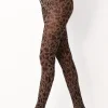 Tights-Oroblu City Savana Leopard Tights Camel Leopard